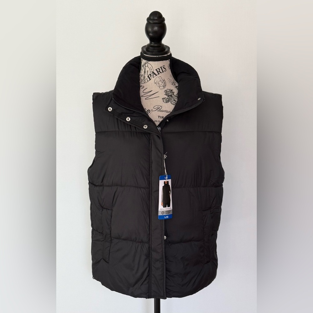 Mondetta Outdoor Project Women’s Puffer Vest Black Size Large New with Tags